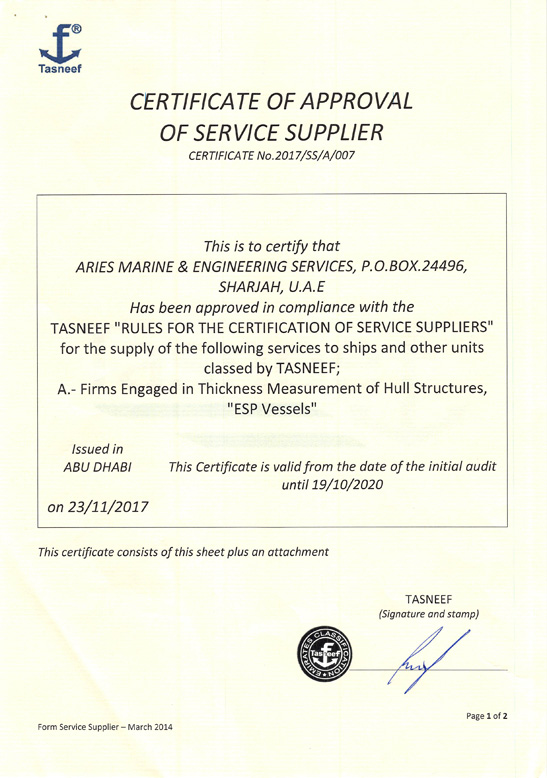 Marine Certificates | ISO | DNV | Certificates | Marine Approvals